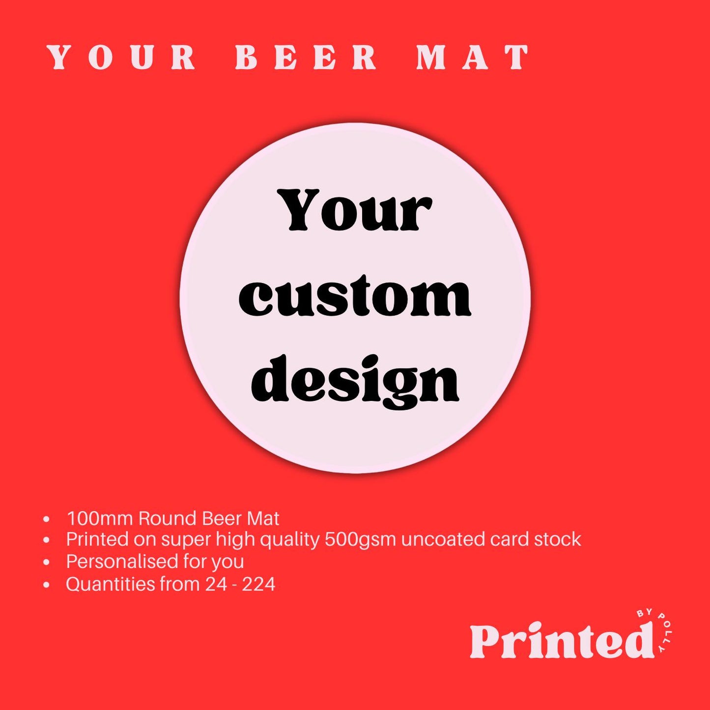 Personalised Beer Mats / Coasters