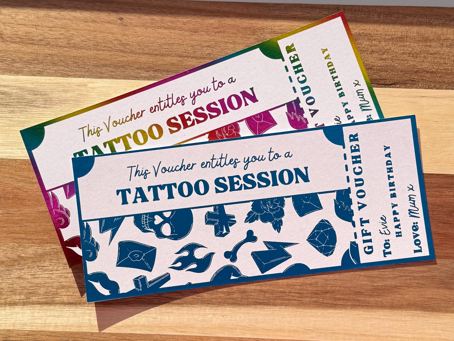 Tattoo Voucher Printed Ticket
