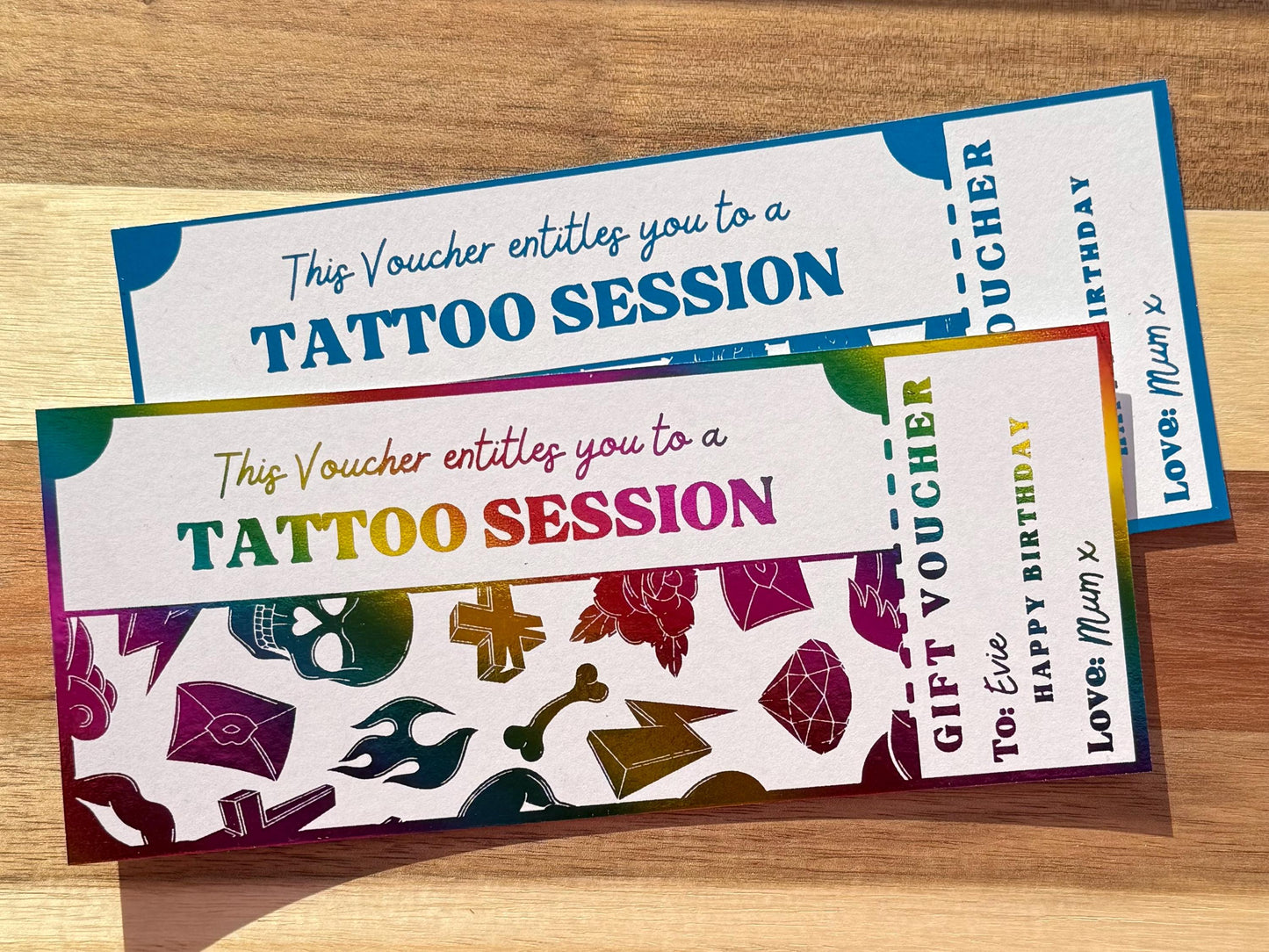 Tattoo Voucher Printed Ticket