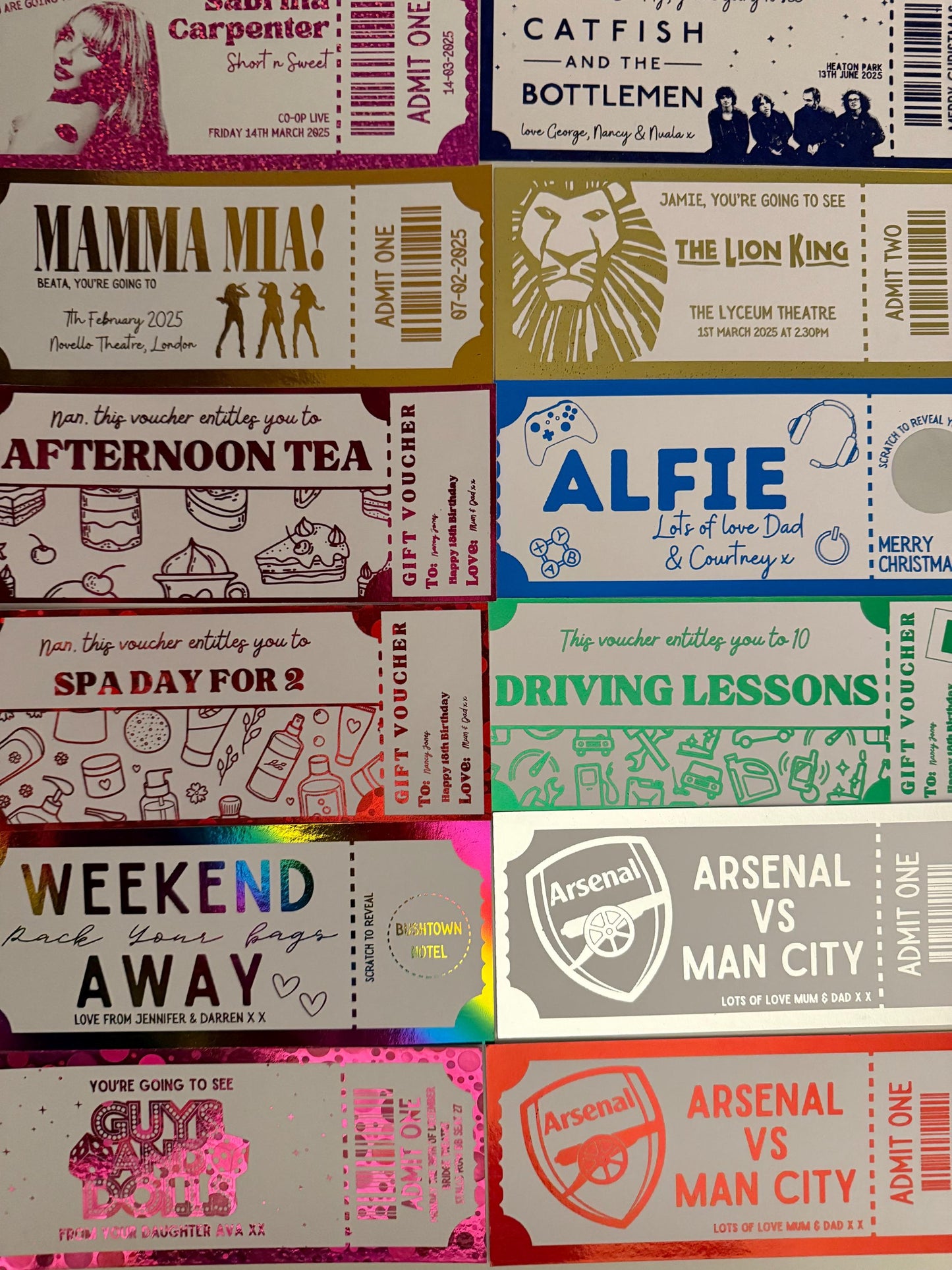 Gig/Concert/Performance Printed Ticket