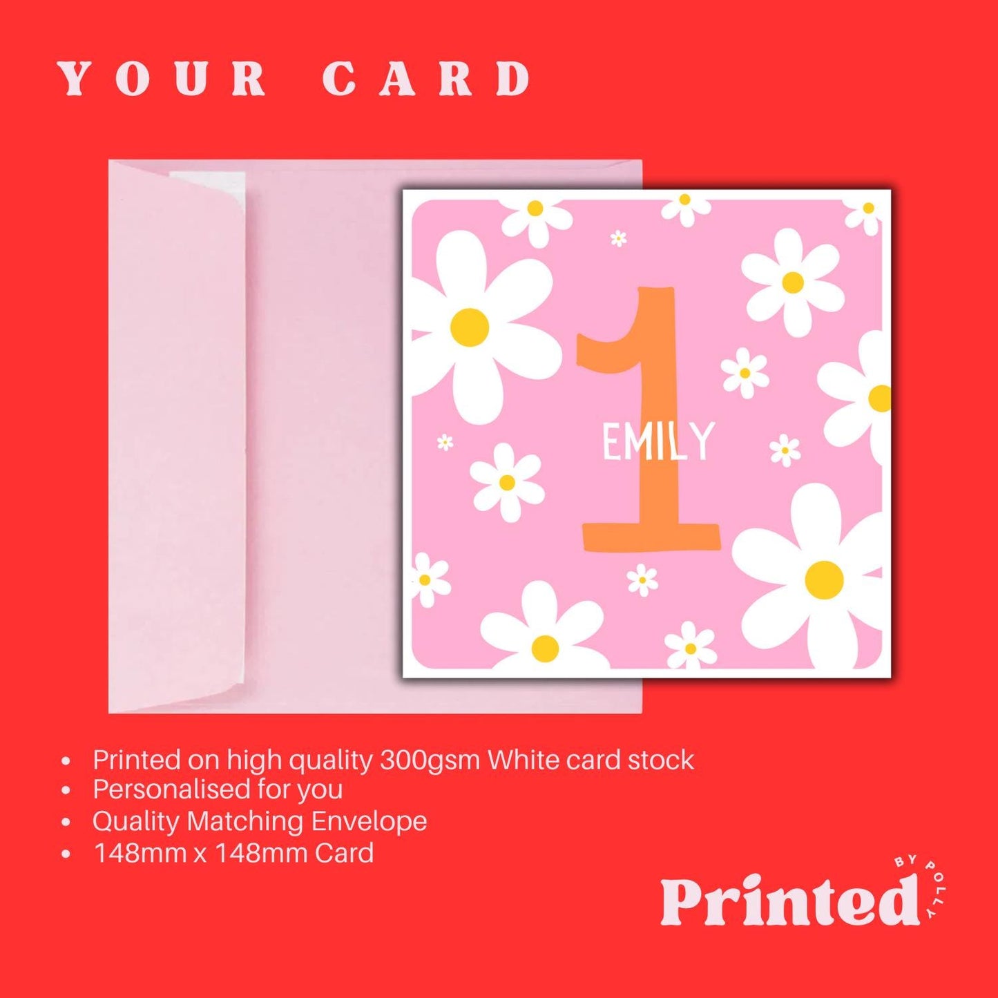 1st Personalised Birthday Card