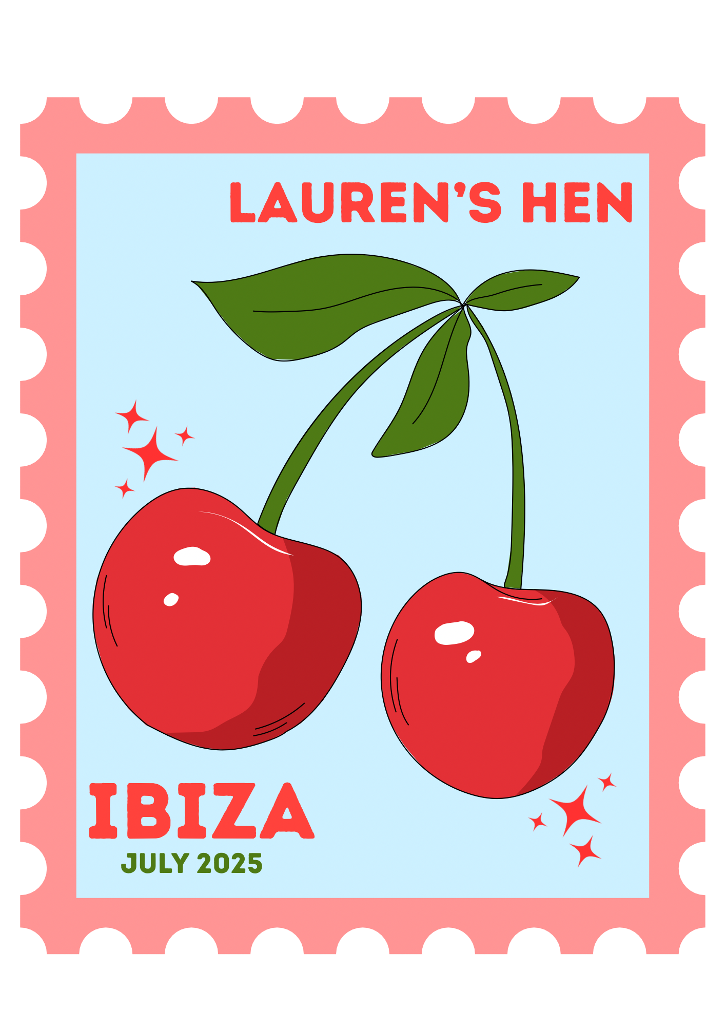 Cherry Hen Do T-shirt