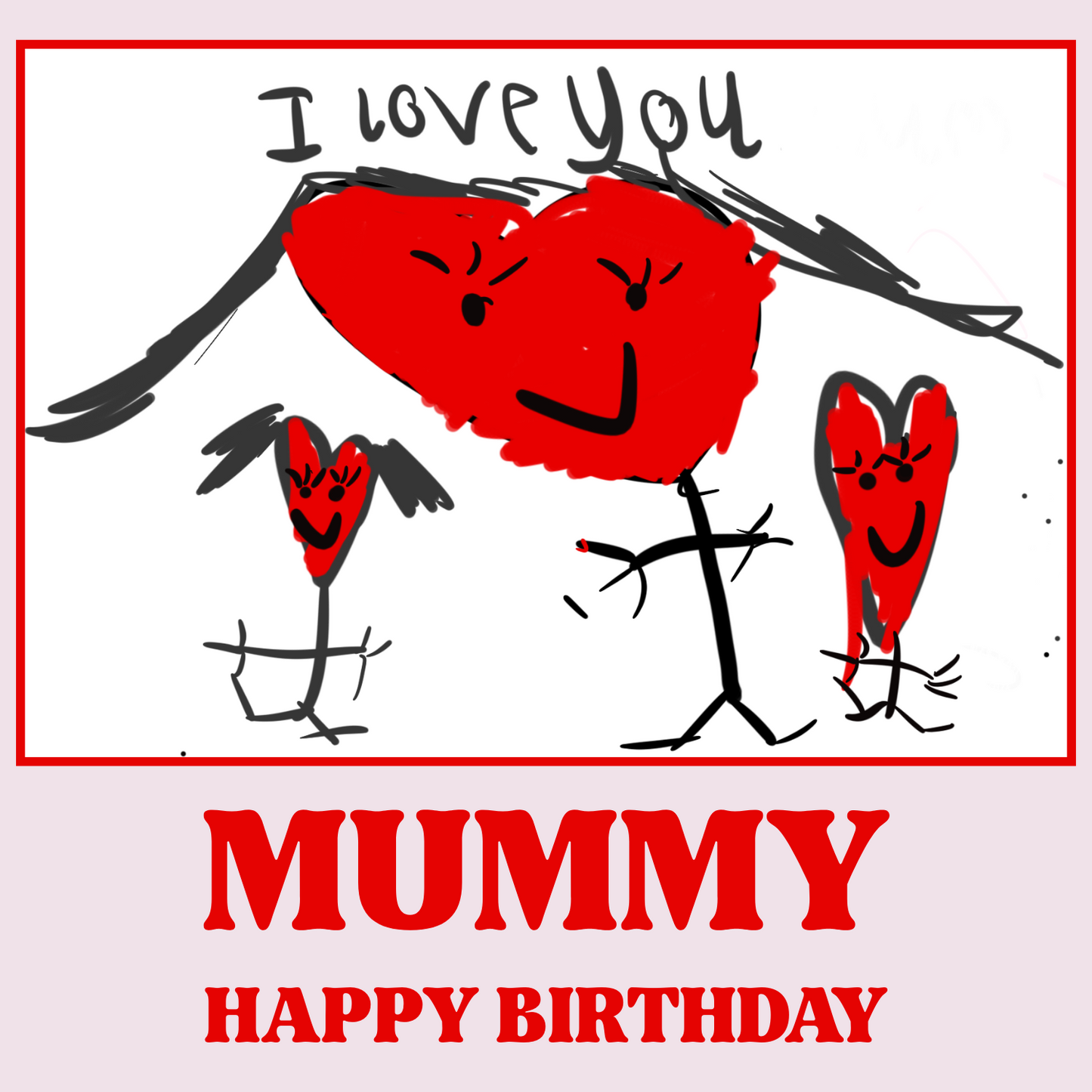 Childs Drawing Birthday Card