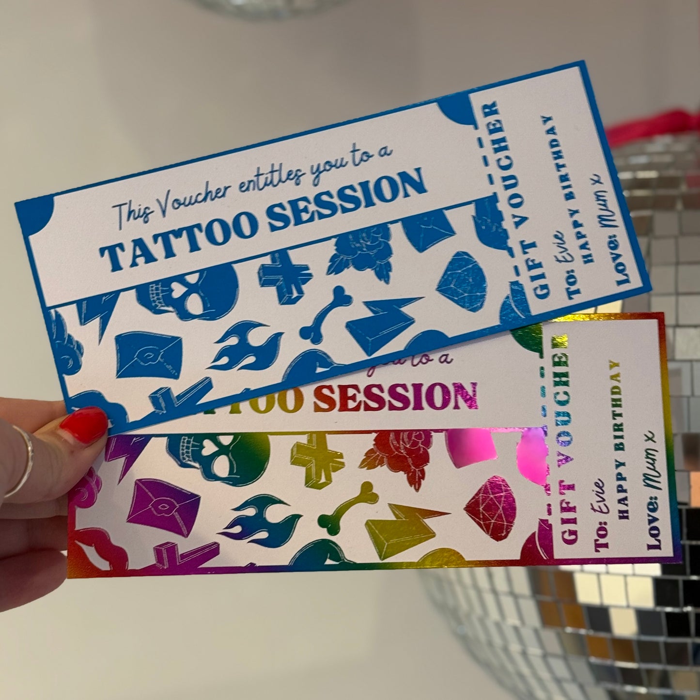 Tattoo Voucher Printed Ticket