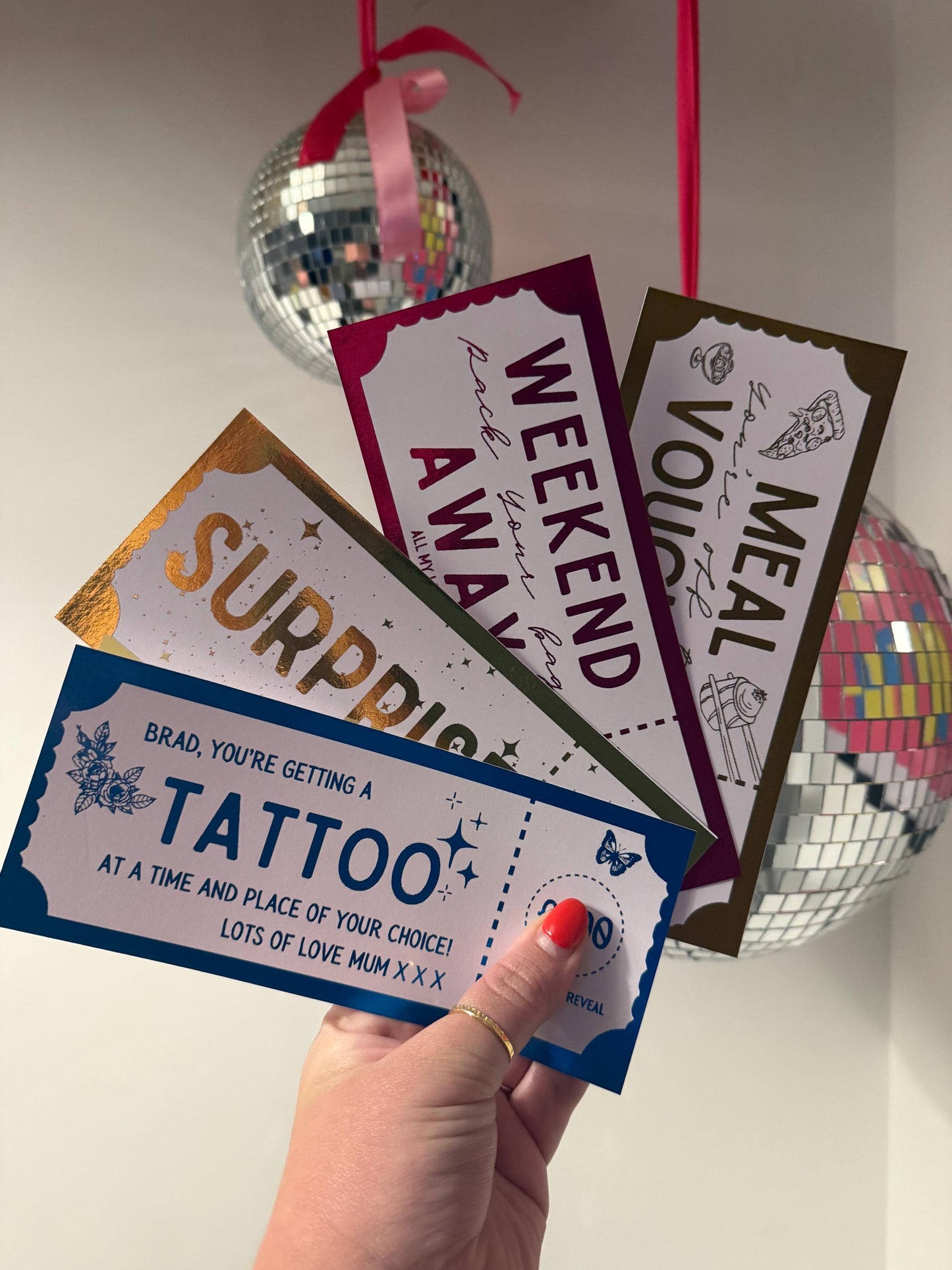 Meal Voucher Printed Ticket with Scratch to Reveal