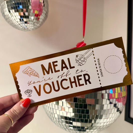 Meal Voucher Printed Ticket with Scratch to Reveal