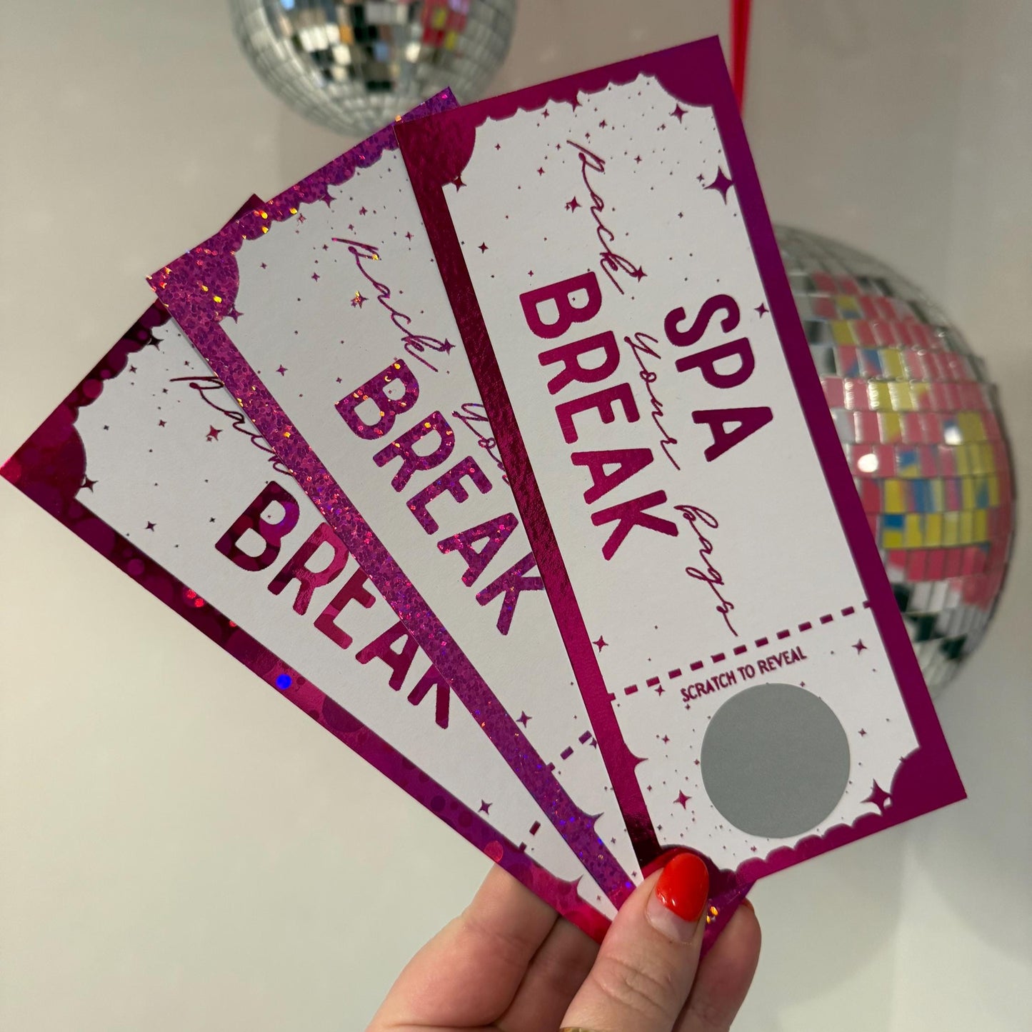 Spa Break/Day Printed Ticket with Scratch to Reveal