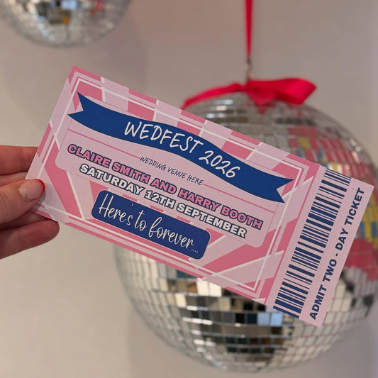 Festival Music Themed Wedding Invites