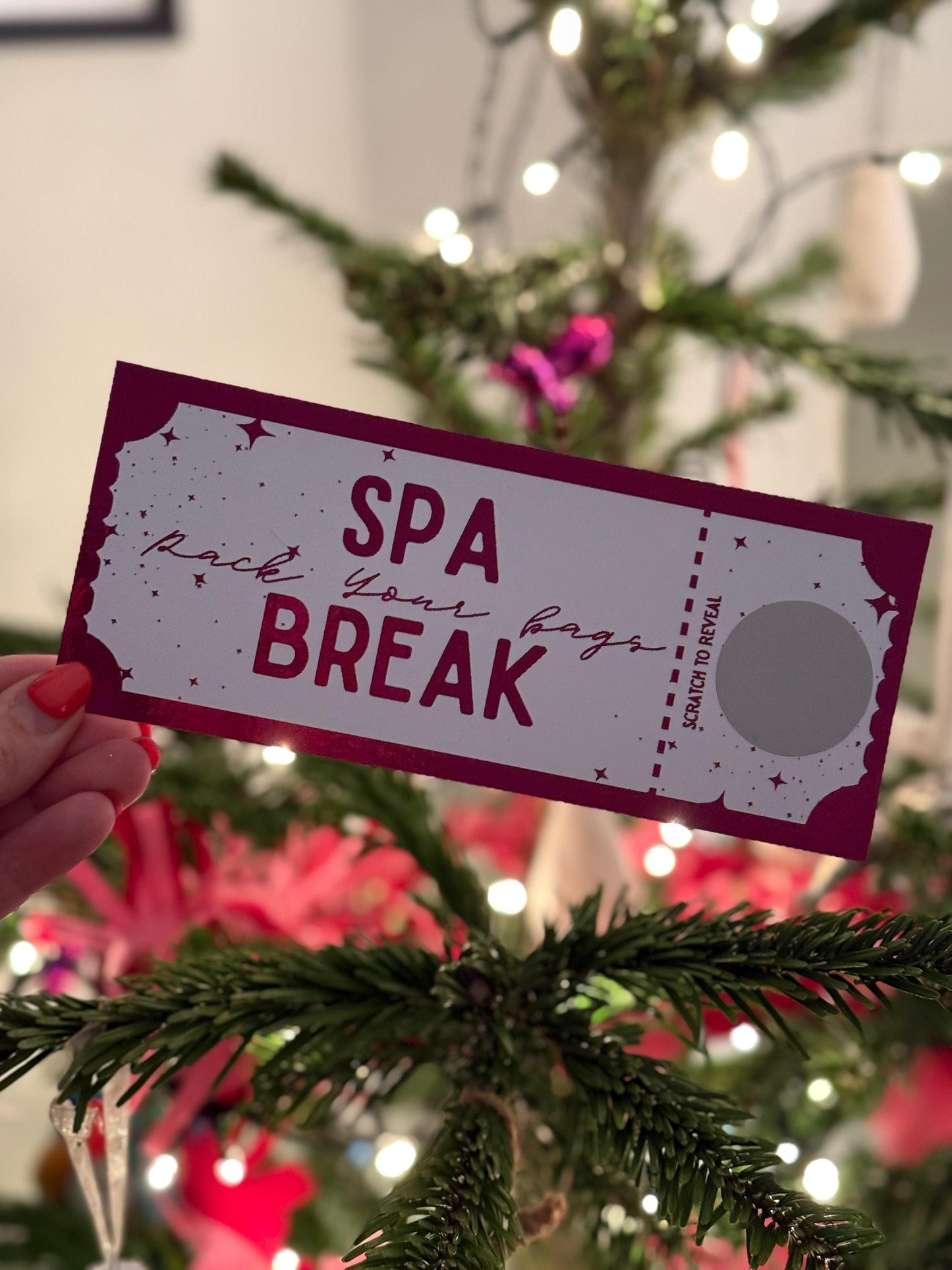 Spa Break/Day Printed Ticket with Scratch to Reveal
