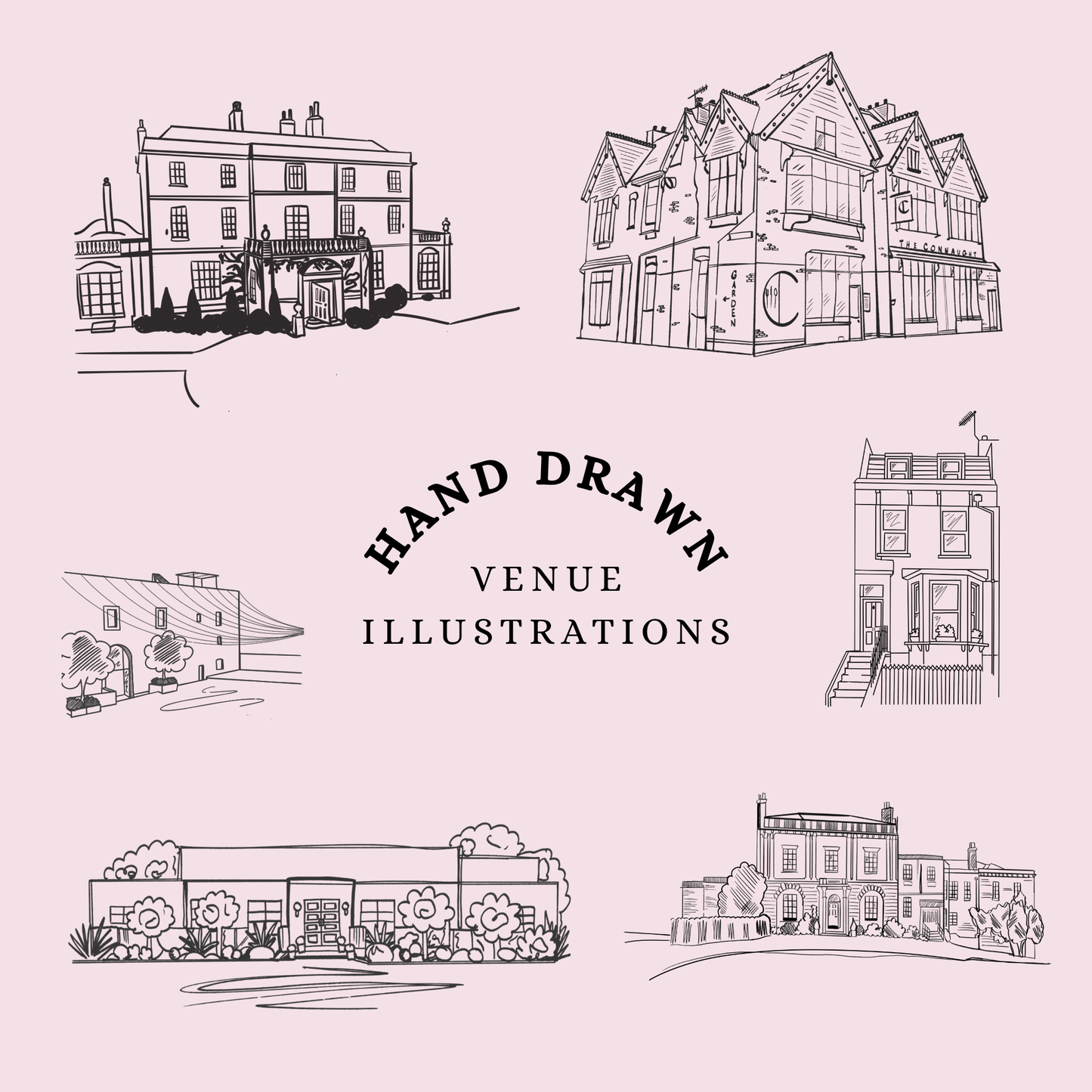 Custom Hand Drawn Venue Illustration
