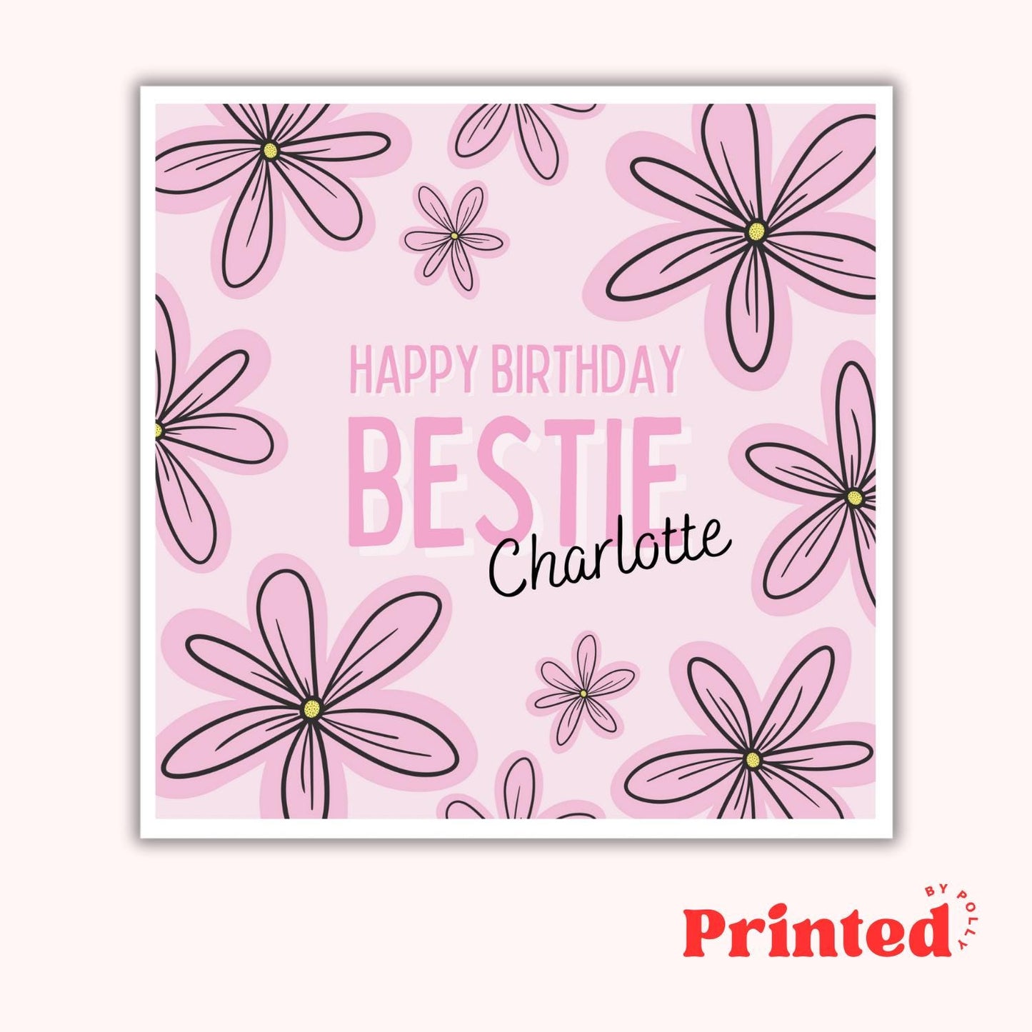 Happy Birthday Bestie Personalised Card