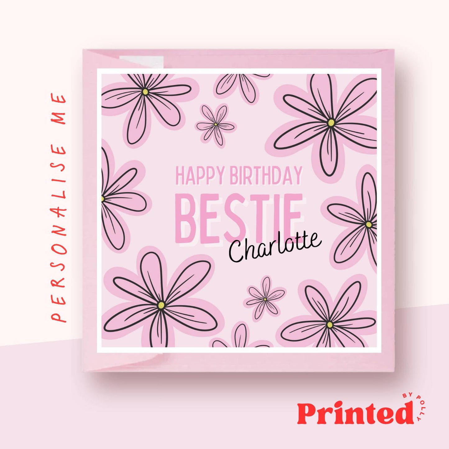 Happy Birthday Bestie Personalised Card