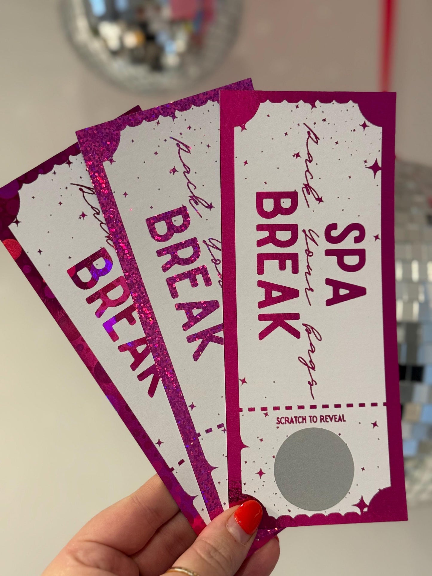 Spa Break/Day Printed Ticket with Scratch to Reveal