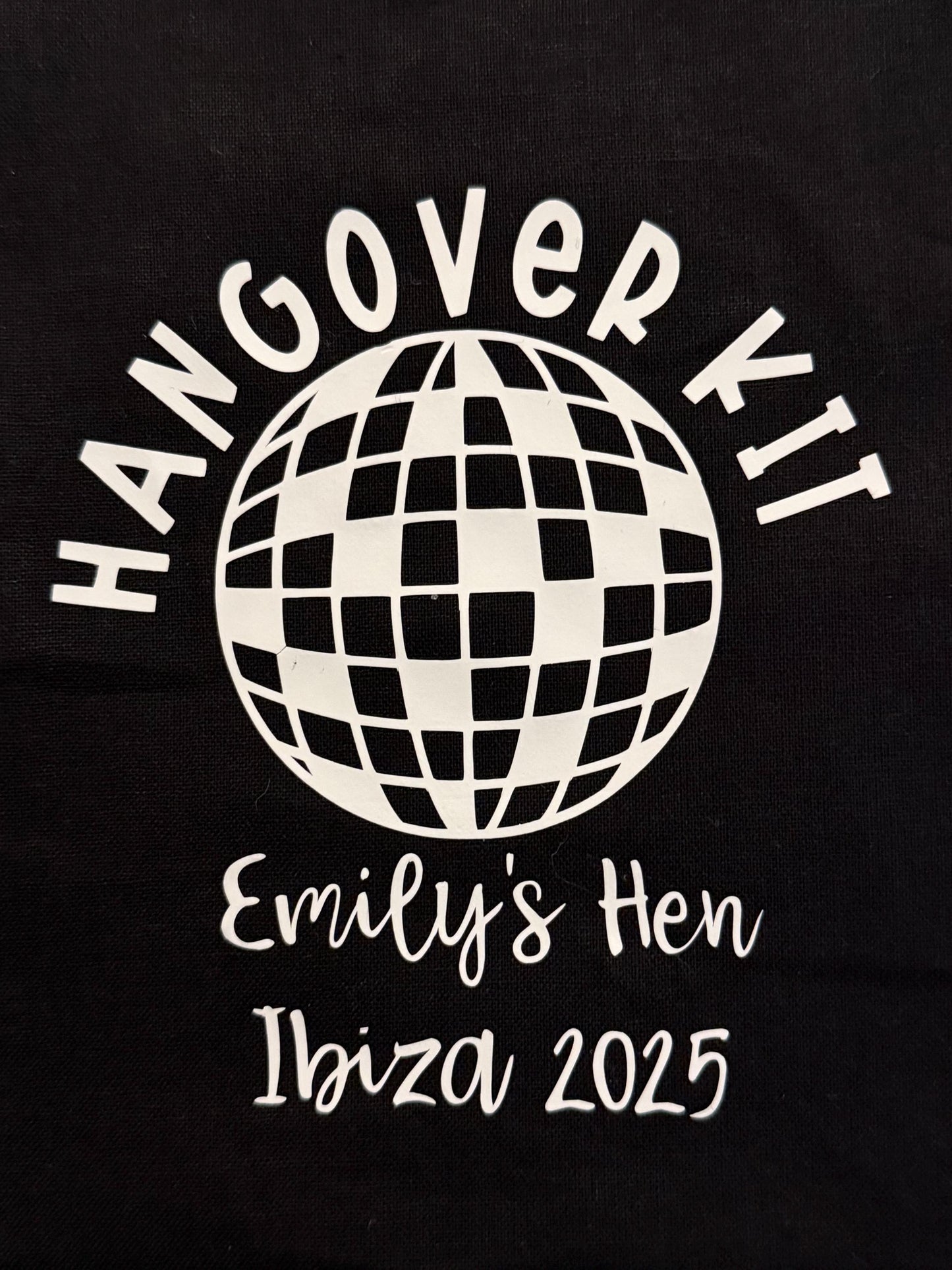Hangover Kit Black Cotton Bag